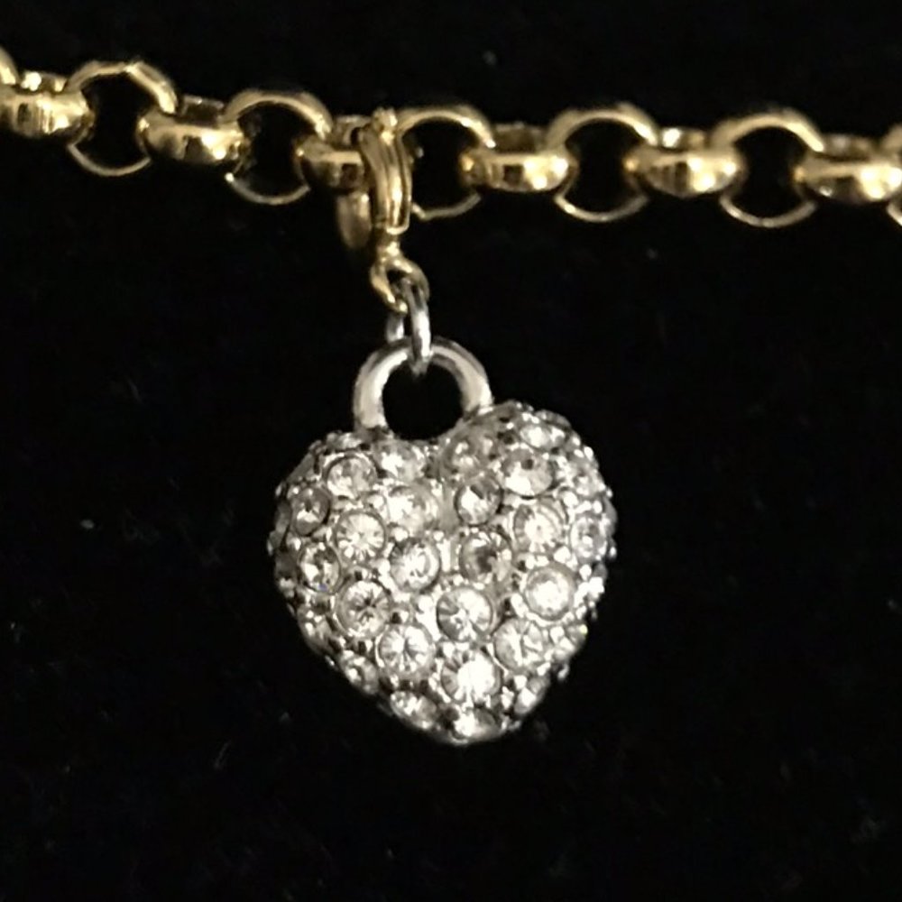 Nolan Miller Pave Heart Goldtone Bracelet